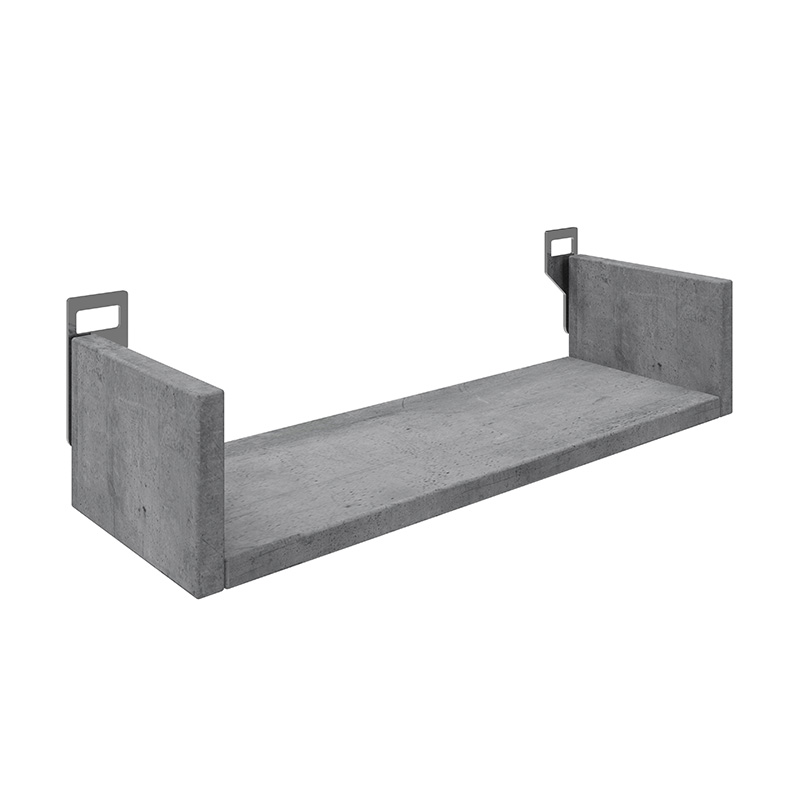 Ραφιέρα τοίχου Derva pakoworld σε cement γκρι απόχρωση 45x15x10cm 361-000085