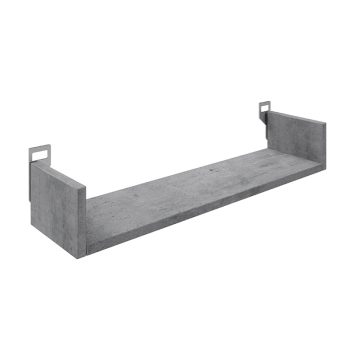 Ραφιέρα τοίχου Derva pakoworld σε cement γκρι απόχρωση 60x15x10cm 361-000086