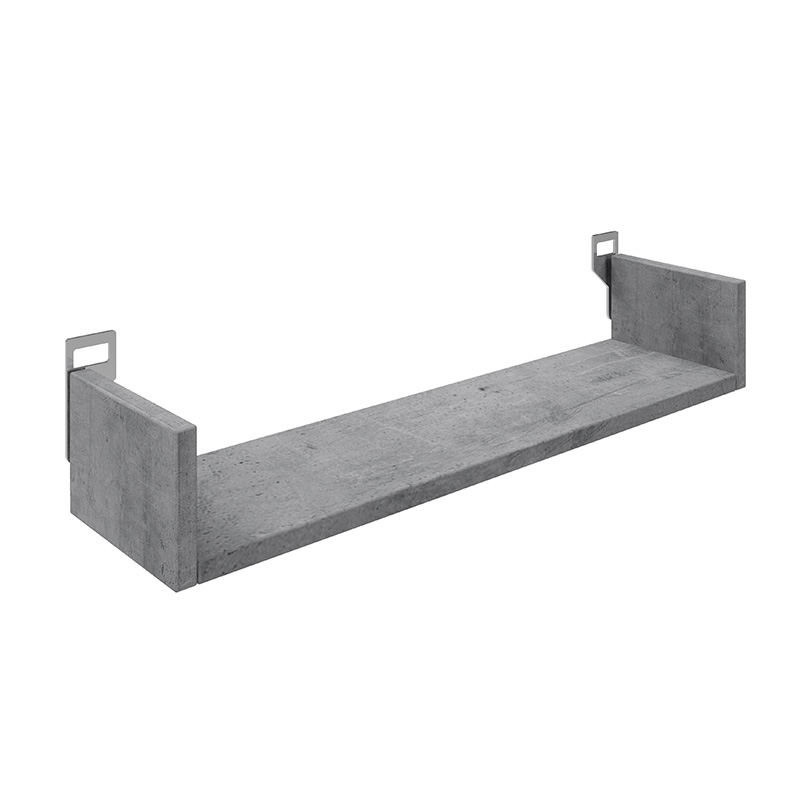 Ραφιέρα τοίχου Derva pakoworld σε cement γκρι απόχρωση 60x15x10cm 361-000086
