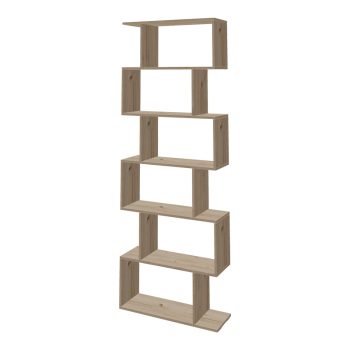 Βιβλιοθήκη Sezen pakoworld σε oak απόχρωση 70x24x191.5εκ 361-000091