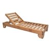 Ξαπλώστρα Zalka pakoworld L1 σε καρυδί απόχρωση 66x197x28εκ 363-000012