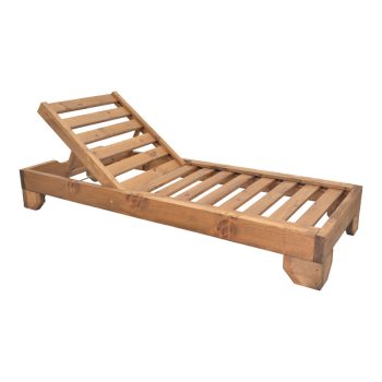 Ξαπλώστρα Zalka pakoworld L1 σε καρυδί απόχρωση 66x197x28εκ 363-000012