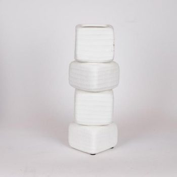 ΒΑΖΟ ΚΕΡΑΜΙΚΟ ΛΕΥΚΟ 15x15x38εκ