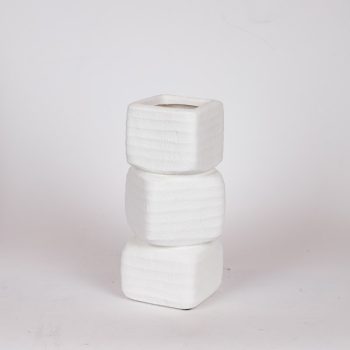 BAZO ΚΕΡΑΜΙΚΟ ΛΕΥΚΟ 15.5x15.5x27.5εκ
