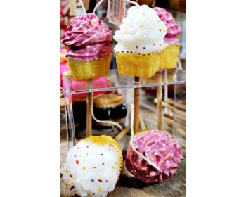 ΠΑΣΧΑΛΙΝΗ ΛΑΜΠΑΔΑ CUPCAKE Φ4Χ7ΕΚ - 2 ΧΡΩΜΑΤΑ