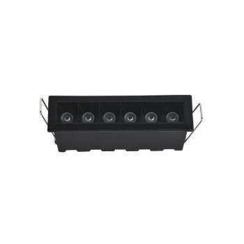 Inlight Downlight σποτ 6*3W 3CCT σε μαύρη απόχρωση (X00200B)