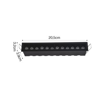 Alternative view of Inlight Downlight σποτ 12*3W 3CCT σε λευκή απόχρωση (X00210W)