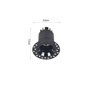 Alternative view of Inlight Downlight σποτ 5W 3CCT σε μαύρη απόχρωση (X00220B)