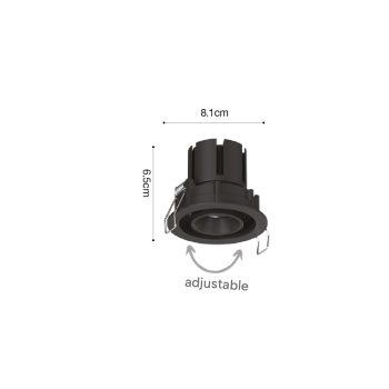 Alternative view of Inlight Downlight σποτ 7W 3CCT σε μαύρη απόχρωση (X00230B)