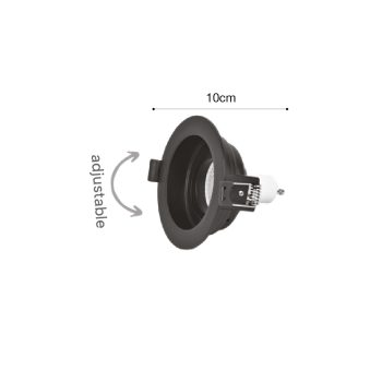 Alternative view of Inlight Downlight σποτ GU10 σε μαύρη απόχρωση (X00300B)