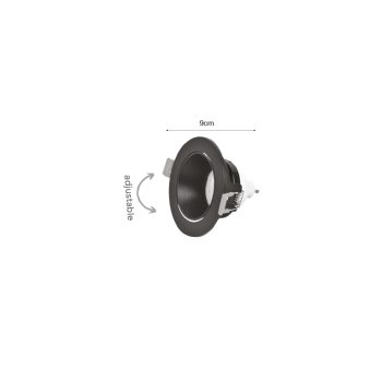 Alternative view of Inlight Downlight σποτ GU10 σε μαύρη απόχρωση (X00310B)