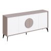 Μπουφές Gora pakoworld σε λευκή με μόκα απόχρωση 180x35.6x82εκ 119-001236