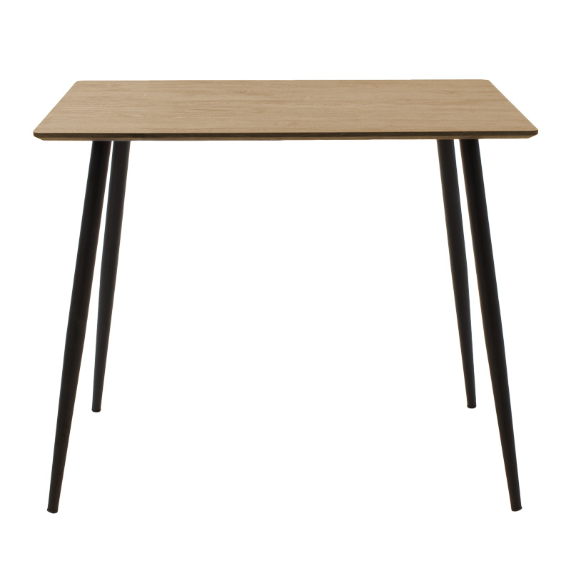 Τραπεζαρία Cuba-Parker σετ 3τεμ mdf σε sonoma-μαύρη απόχρωση 70x70x75cm - Image 6