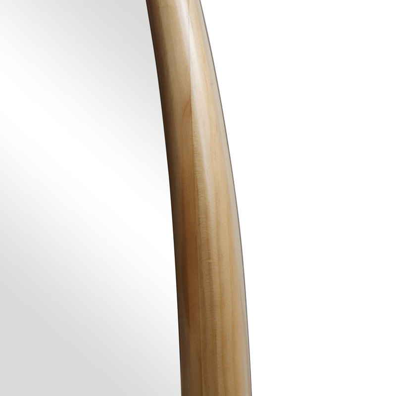 Καθρέπτης οβάλ Marly mdf σε φυσική απόχρωση 50.5x4x127εκ - Image 5
