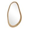 Καθρέπτης οβάλ Baloa pakoworld mdf σε φυσική απόχρωση 44x4x80εκ 233-000038