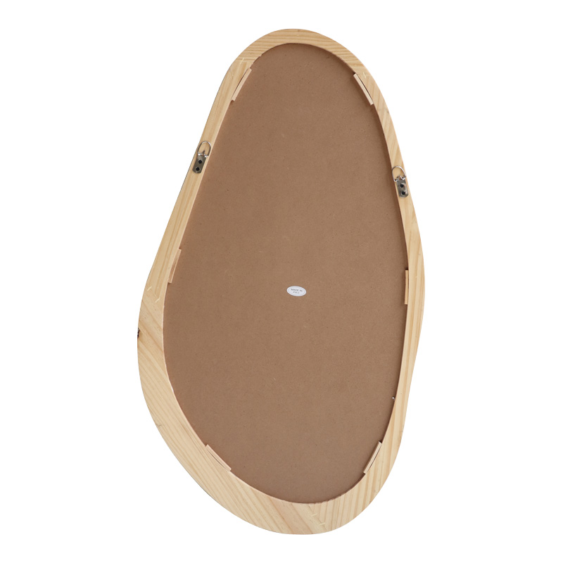 Καθρέπτης οβάλ Baloa mdf σε φυσική απόχρωση 44x4x80εκ - Image 4