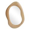 Καθρέπτης οβάλ Enola pakoworld mdf σε φυσική απόχρωση 54x2.5x80εκ 233-000039