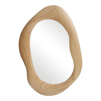 Καθρέπτης οβάλ Enola pakoworld mdf σε φυσική απόχρωση 54x2.5x80εκ 233-000039