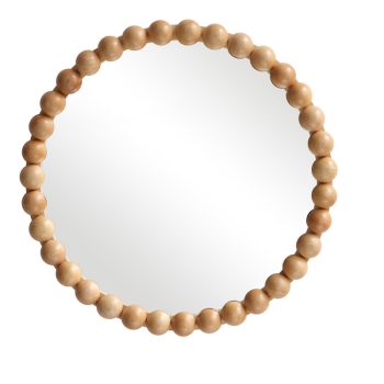 Καθρέπτης Specio pakoworld ξύλο σε φυσική απόχρωση Φ60x4.5εκ 233-000041
