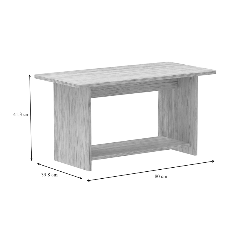 Τραπέζι Kumba σε oak απόχρωση 80x40x42εκ - Image 5