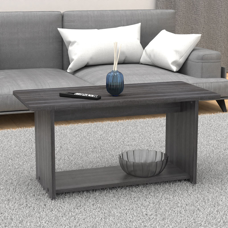 Τραπέζι Kumba σε ανθρακί-wenge απόχρωση 80x40x42εκ - Image 2