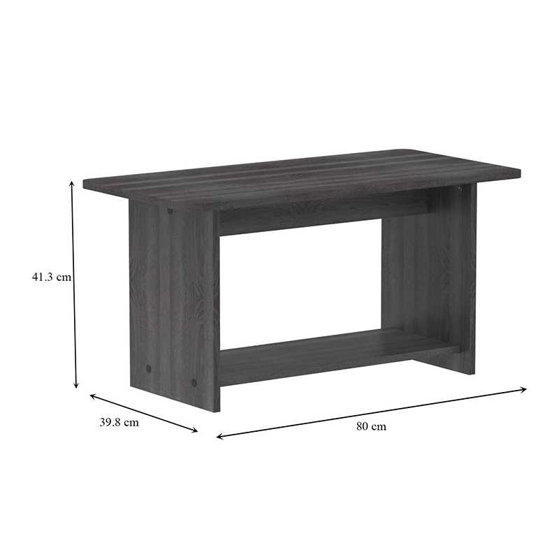 Τραπέζι Kumba σε ανθρακί-wenge απόχρωση 80x40x42εκ - Image 5