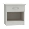 Κομοδίνο Kona pakoworld σε λευκή απόχρωση 40x34x42εκ 248-000028