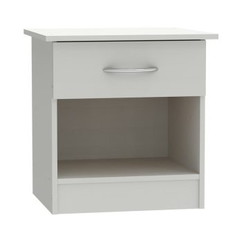 Κομοδίνο Kona pakoworld σε λευκή απόχρωση 40x34x42εκ 248-000028