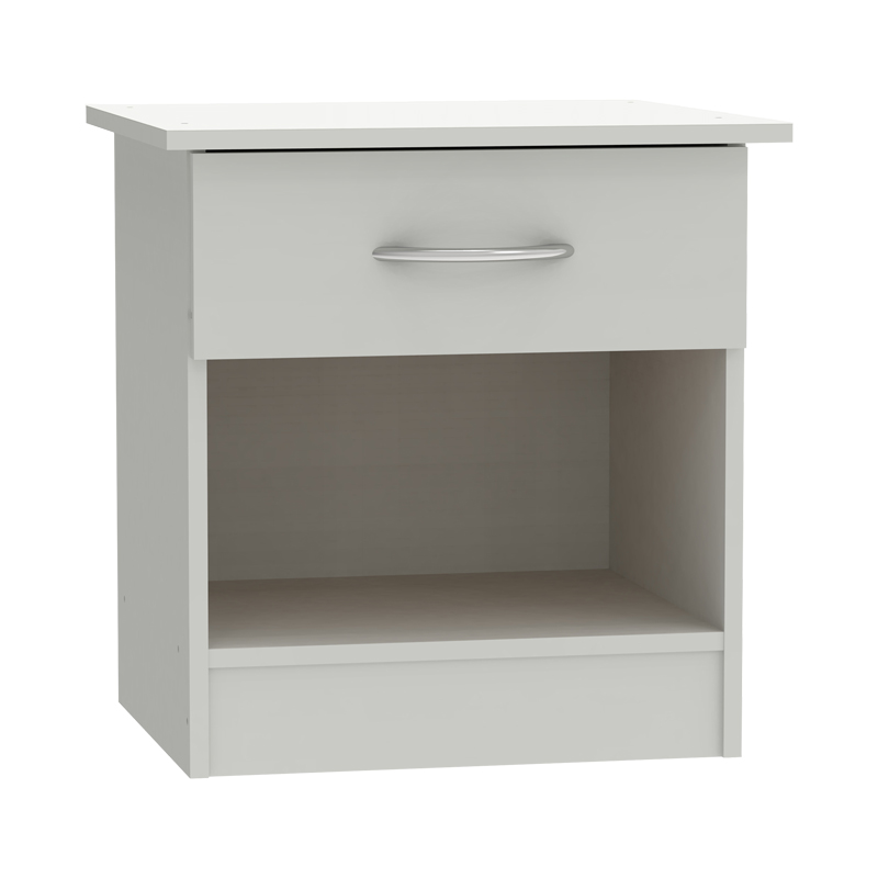Κομοδίνο Kona pakoworld σε λευκή απόχρωση 40x34x42εκ 248-000028