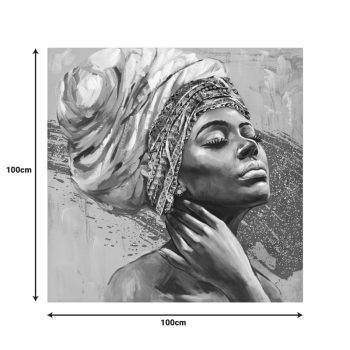 Alternative view of Πίνακας σε καμβά Africana 3D Inart 100x3x100εκ