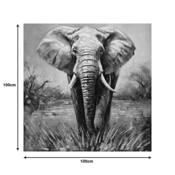Alternative view of Πίνακας σε καμβά Elepho Inart 100x3x100εκ