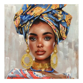 Πίνακας σε καμβά Turban Inart 80x3x80εκ 296-000057