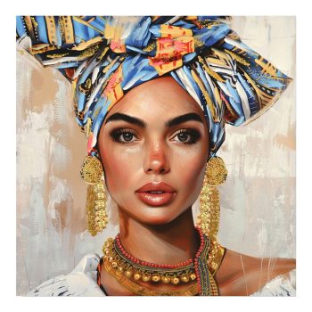 Πίνακας σε καμβά Turban Ι Inart 80x3x80εκ 296-000058