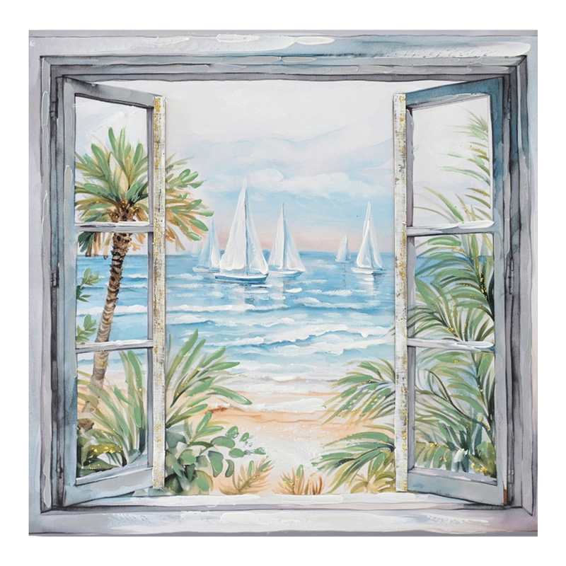 Πίνακας σε καμβά Deive Inart 80x3x80εκ 296-000079