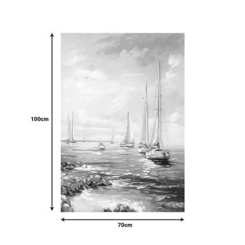 Alternative view of Πίνακας σε καμβά Sailsy Inart 70x3x100εκ