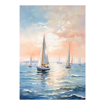 Πίνακας σε καμβά Sailsy I Inart 70x3x100εκ 296-000090
