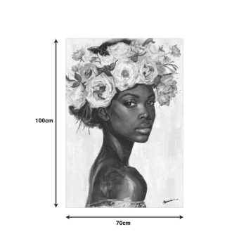 Alternative view of Πίνακας σε καμβά Fleri Inart 70x3.5x100εκ