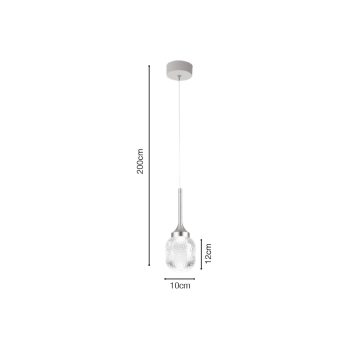 Alternative view of Inlight Κρεμαστό φωτιστικό LED 10W από χρυσαφί μέταλλο και ακρυλικό D:10x200cm (4077-1)