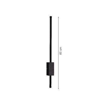 Alternative view of Inlight Επιτοίχιο φωτιστικό LED 12W 3CCT από μαύρο μέταλλο (43045-BL)