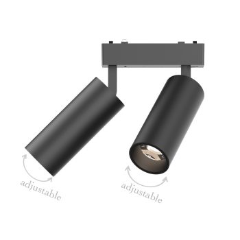 Alternative view of InLight Φωτιστικό LED 2x9W 3CCT για Ultra-Thin μαγνητική ράγα σε μαύρη απόχρωση D:16cmX4,4cm (T05205-BL)