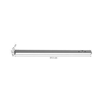 Alternative view of Inlight Γραμμικό φωτιστικό LED 20W 3CCT για Ultra Thin ράγα σε μαύρη απόχρωση D:61,5X2,6X2,4cm (TMU0060-Black)