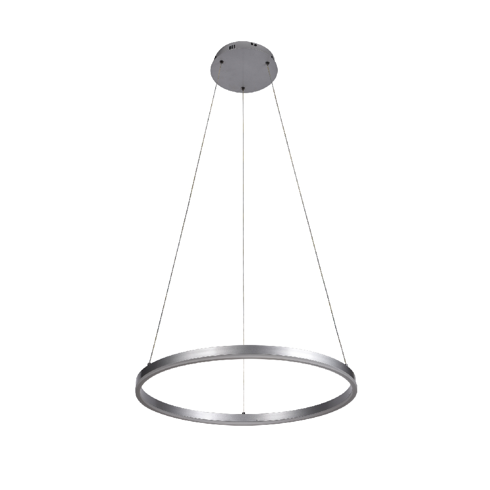 Inlight Κρεμαστό φωτιστικό LED 36W 3CCT (by switch on base) D:80cm (6095-AB-Silver) - Image 4