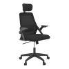 Καρέκλα γραφείου Peja pakoworld mesh ύφασμα μαύρο 58x60x107-117εκ 069-000088