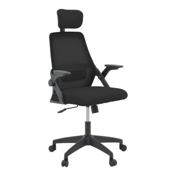 Καρέκλα γραφείου Peja pakoworld mesh ύφασμα μαύρο 58x60x107-117εκ 069-000088