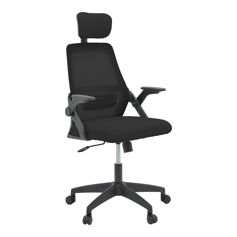 Καρέκλα γραφείου Peja pakoworld mesh ύφασμα μαύρο 58x60x107-117εκ 069-000088