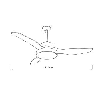 Alternative view of it-Lighting Nitinat 25W 3CCT LED Fan Light in White and wooden Color (102000210)