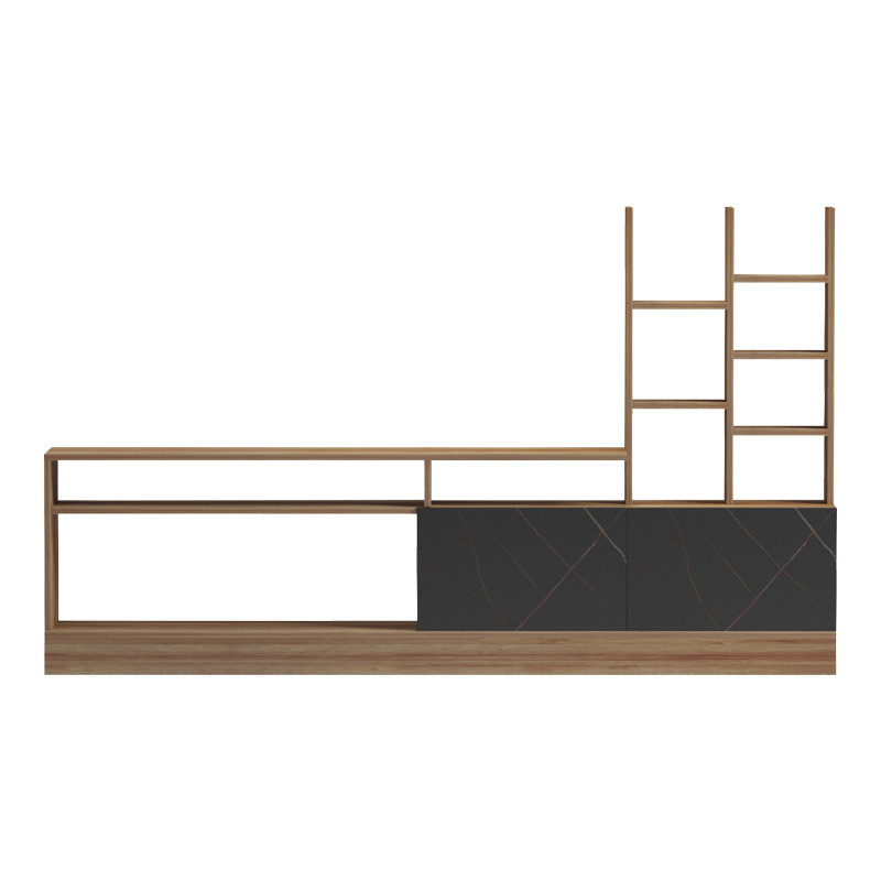 Σύνθετο σαλονιού Seruno oak - μαύρο μαρμάρου 170x25x100εκ - Image 3