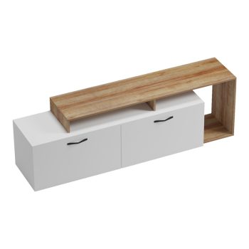 Alternative view of Έπιπλο τηλεόρασης Tobler  σε oak- λευκή απόχρωση 170x40x53εκ