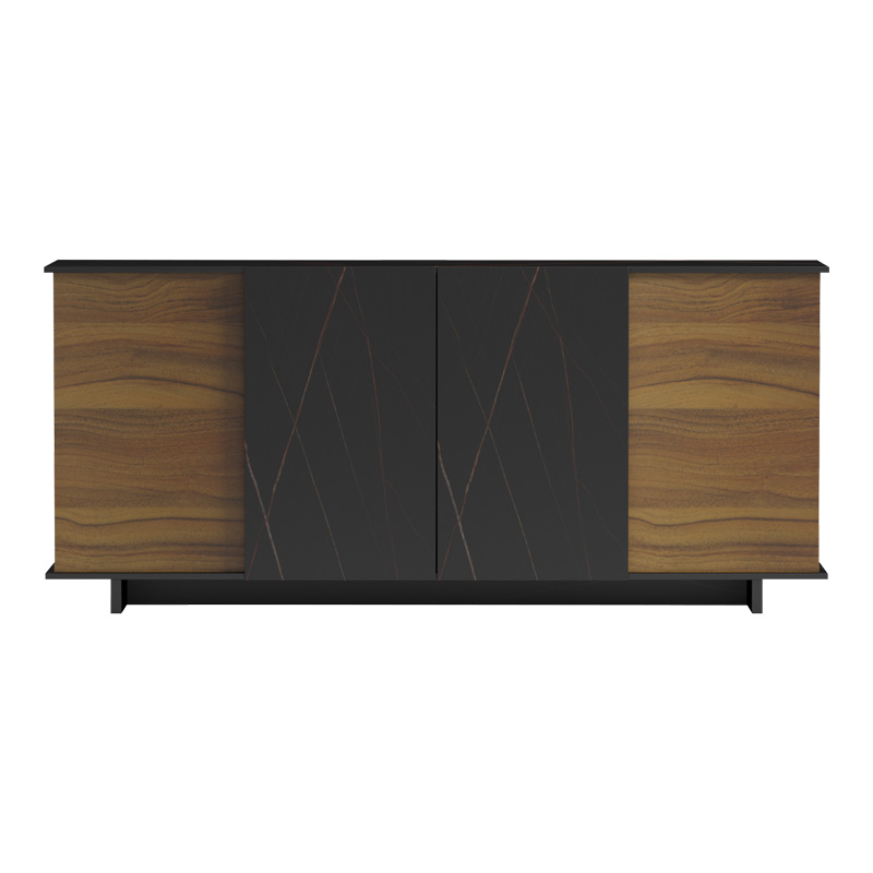 Μπουφές Zafore καρυδί- μαύρο μαρμάρου 180x45x80εκ - Image 3