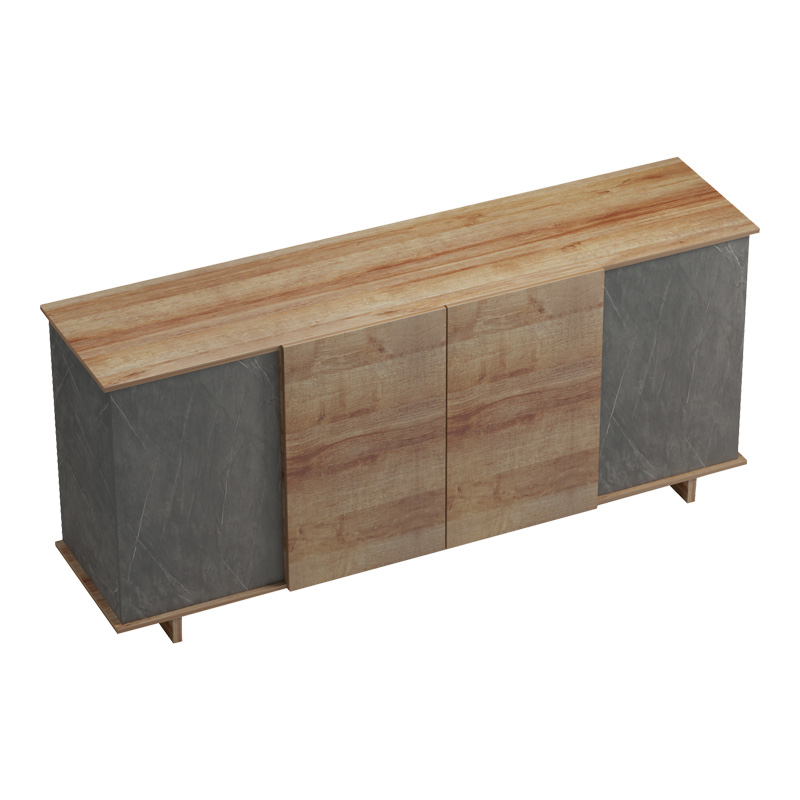 Μπουφές Zafore σε oak-γκρι μαρμάρου 180x45x80εκ - Image 2